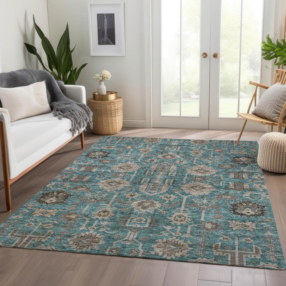 Chantille ACN697 Teal 5' x 7'6" Rug. Picture 6