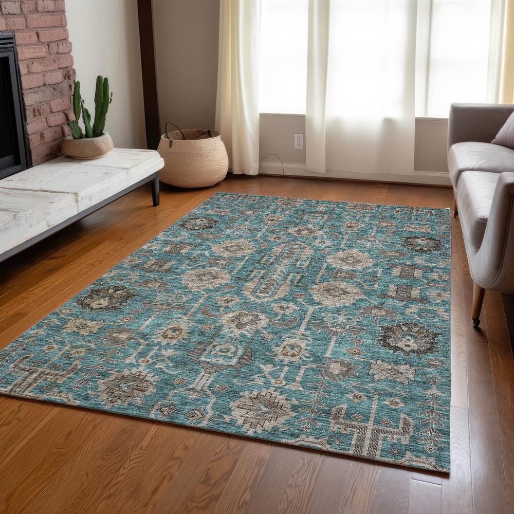 Chantille ACN697 Teal 5' x 7'6" Rug. Picture 7