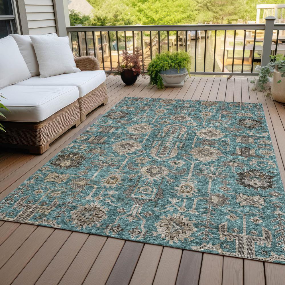 Chantille ACN697 Teal 5' x 7'6" Rug. Picture 8