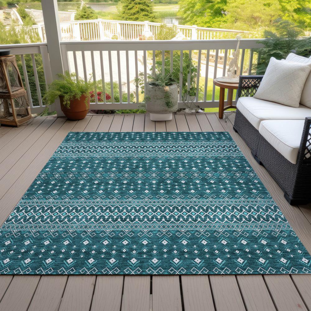 Chantille ACN708 Teal 5' x 7'6" Rug. Picture 9