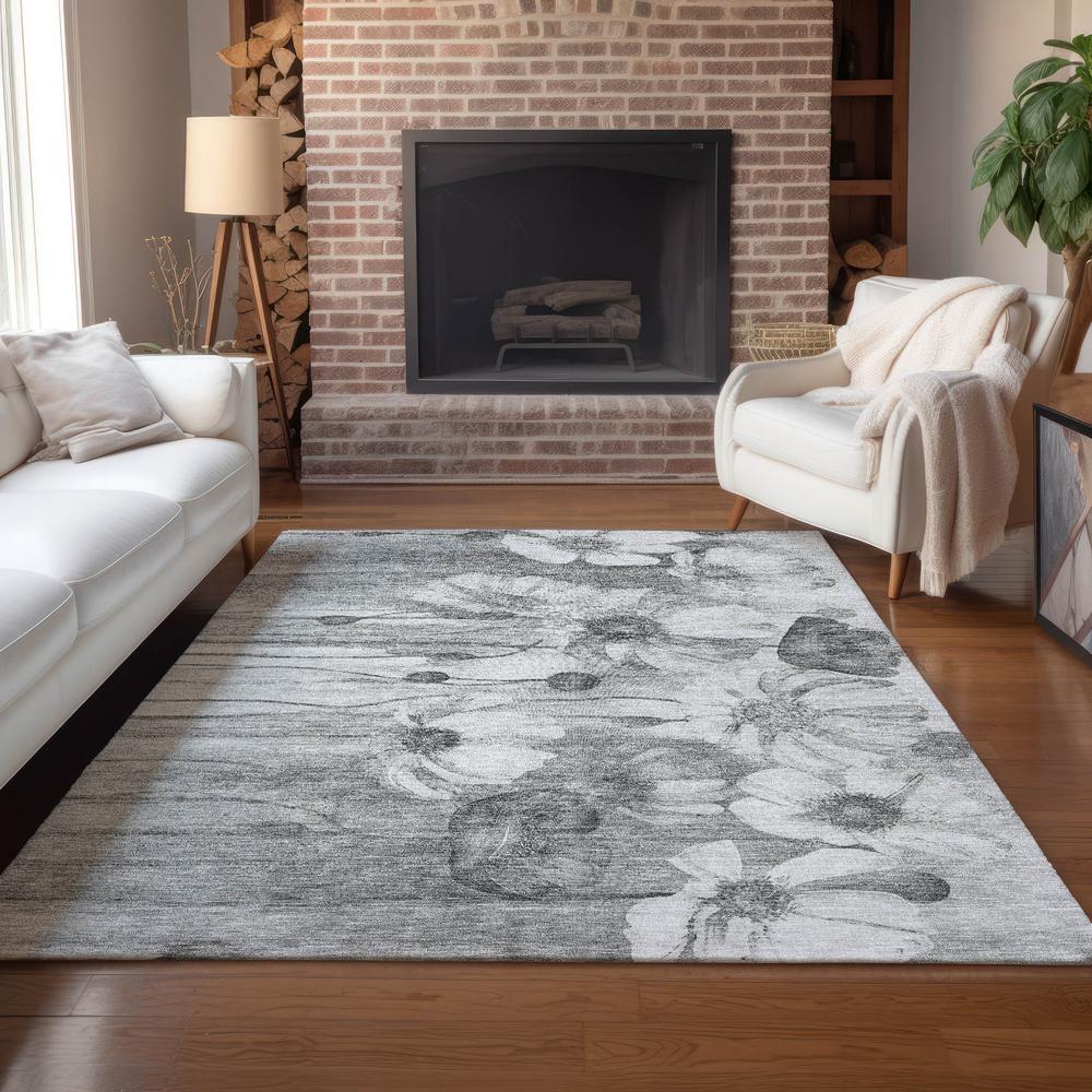 Chantille ACN712 Gray 5' x 7'6" Rug. Picture 7