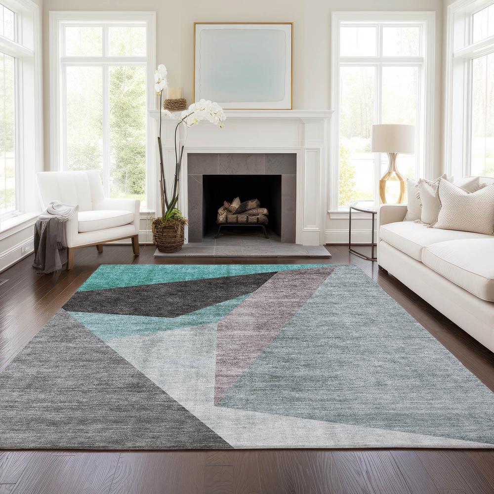 Chantille ACN716 Teal 5' x 7'6" Rug. Picture 6