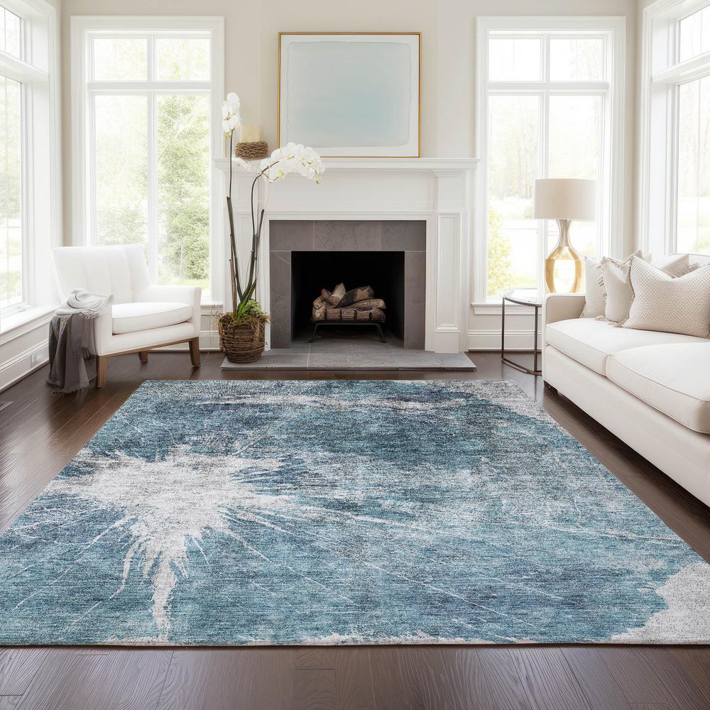 Chantille ACN719 Teal 5' x 7'6" Rug. Picture 6