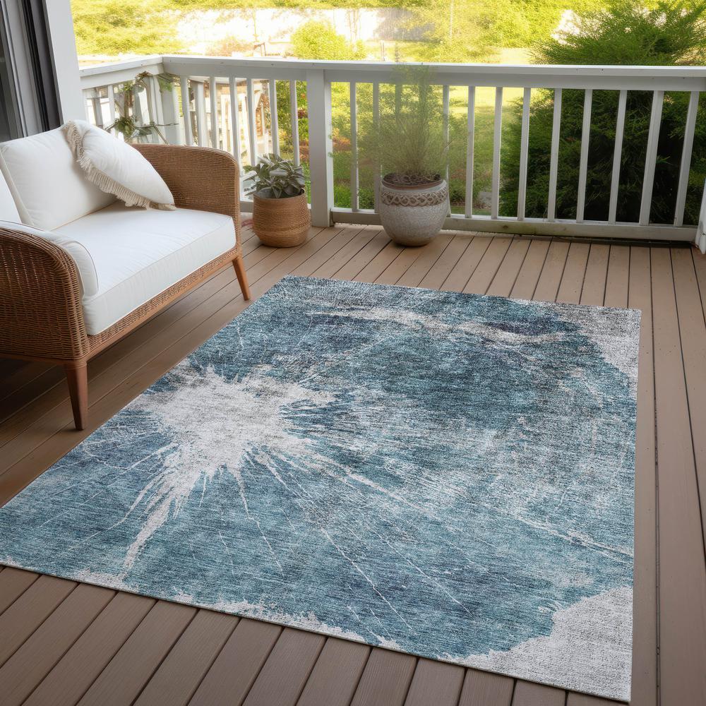 Chantille ACN719 Teal 5' x 7'6" Rug. Picture 8