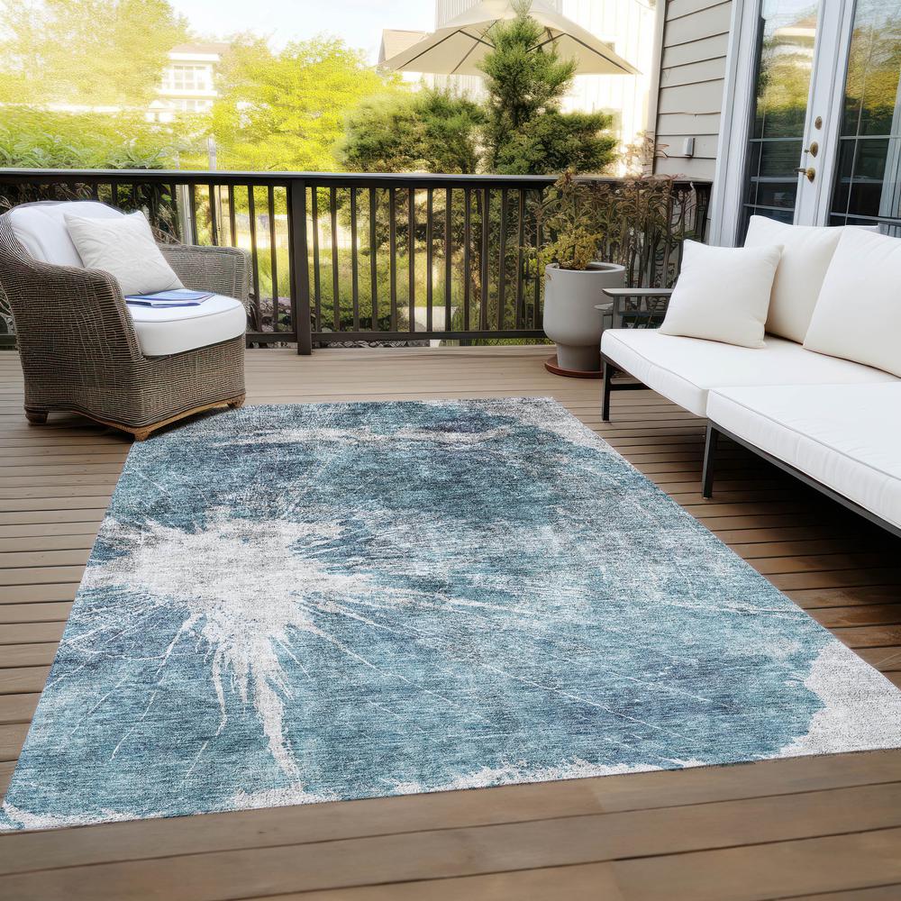 Chantille ACN719 Teal 5' x 7'6" Rug. Picture 9