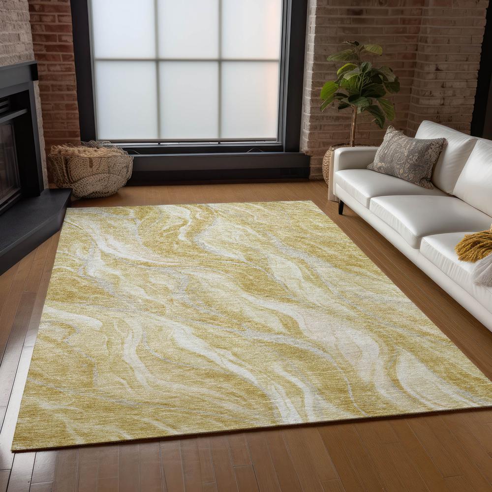 Chantille ACN720 Gold 5' x 7'6" Rug. Picture 7