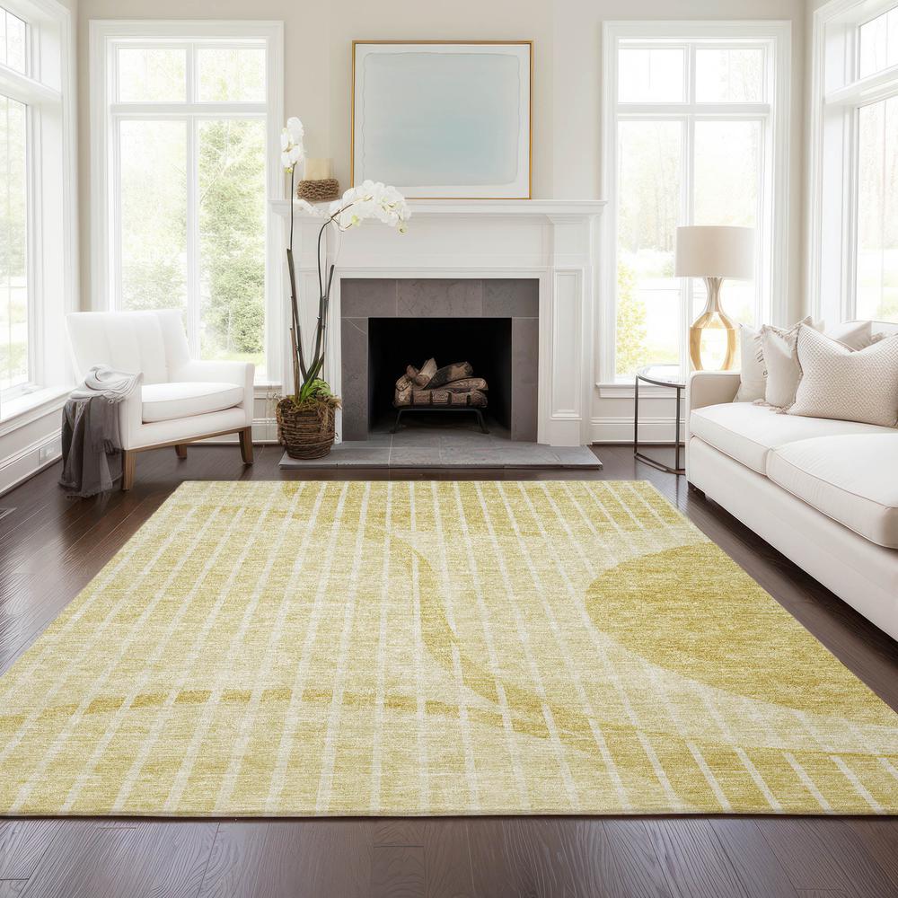 Chantille ACN723 Gold 5' x 7'6" Rug. Picture 6
