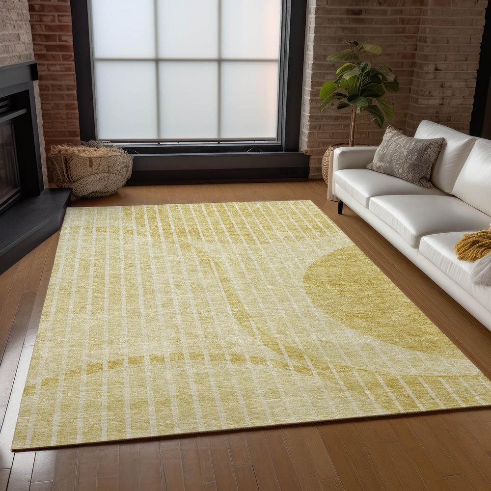 Chantille ACN723 Gold 5' x 7'6" Rug. Picture 7