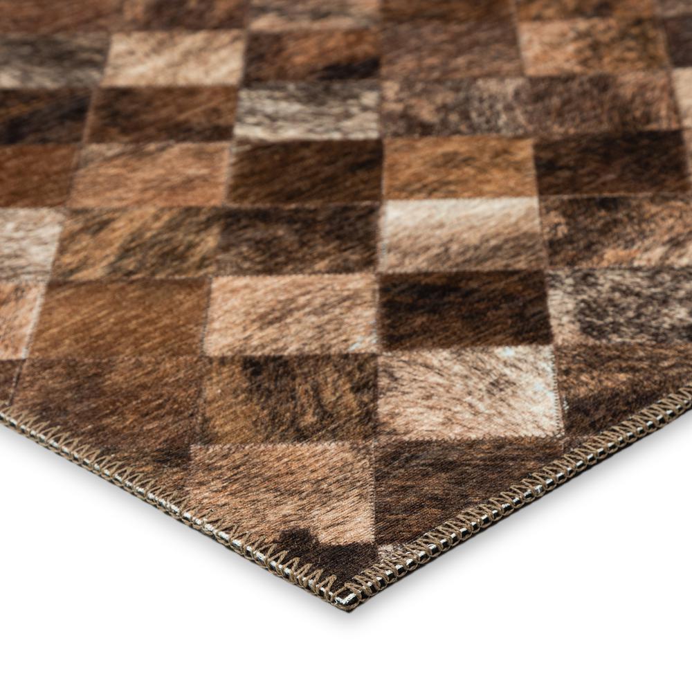 Laredo Brown Animal Patchwork 10' x 14' Area Rug Brown ALR32. Picture 3