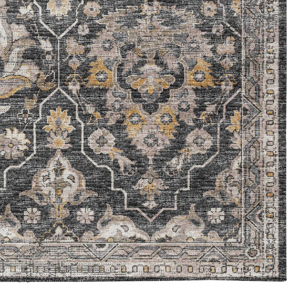 Indoor/Outdoor Marbella MB4 Charcoal Washable 3' x 5' Rug. Picture 3