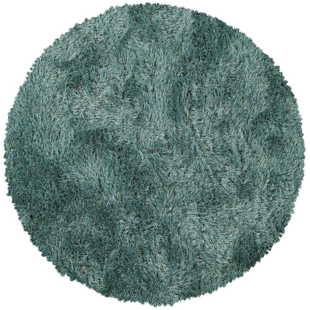 Impact IA100 Teal 4' x 4' Round Rug. Picture 1