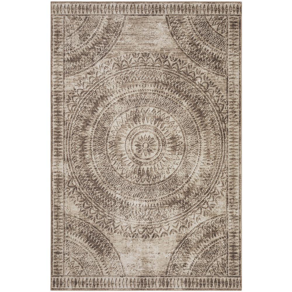 Indoor/Outdoor Sedona SN7 Taupe Washable 5' x 7'6" Rug. Picture 1
