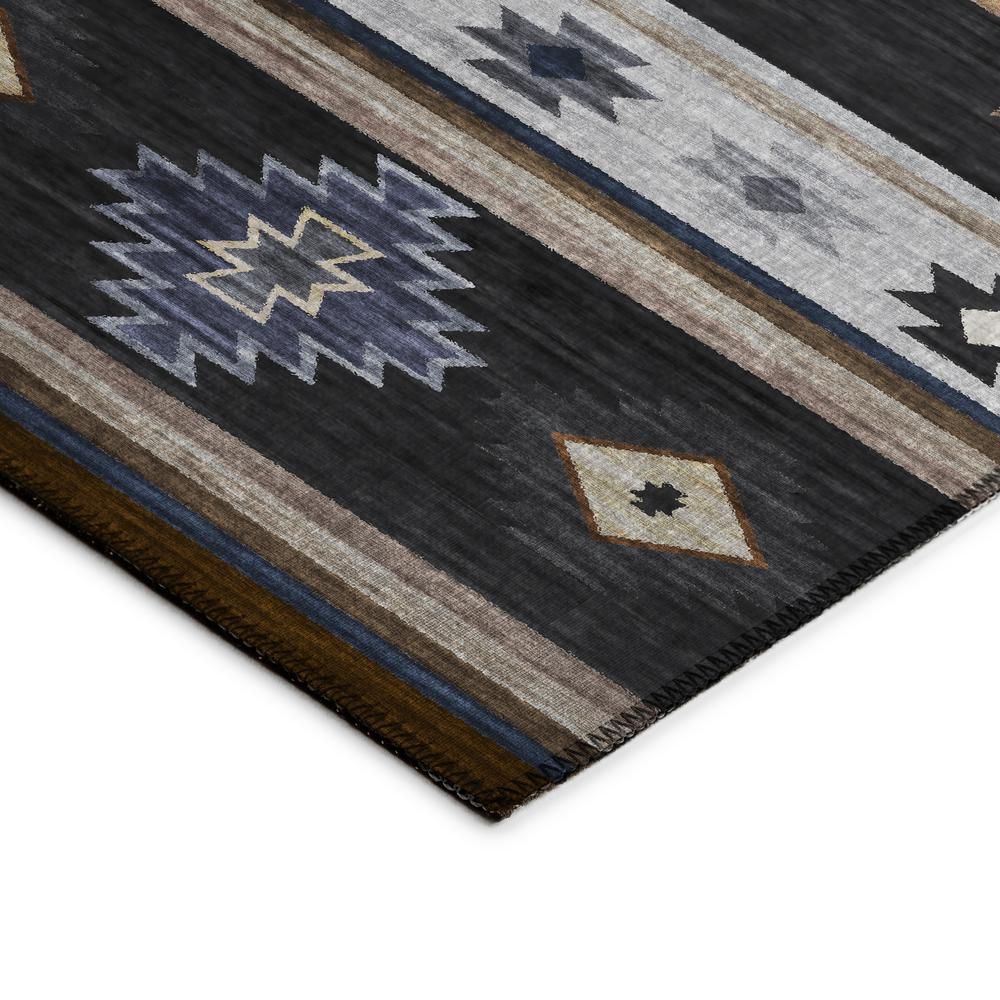 Indoor/Outdoor Sonora ASO34 Midnight Washable 2'3" x 7'6" Runner Rug. Picture 4