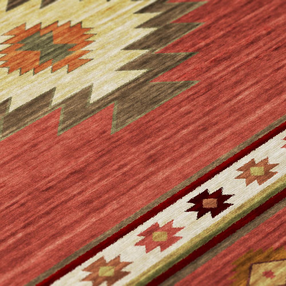 Indoor/Outdoor Sonora ASO34 Spice Washable 2'3" x 7'6" Runner Rug. Picture 7