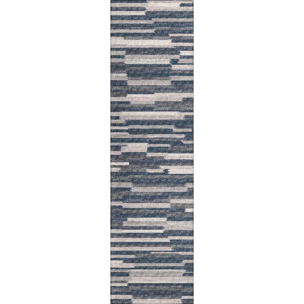 Indoor/Outdoor Sedona SN8 Slate Washable 2'3" x 12' Runner Rug. Picture 1