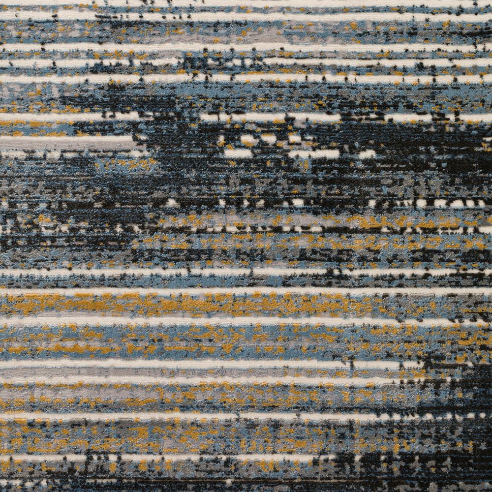 Addison Dayton Transitional Distressed Striped Storm 2’3" x 7’5" Runner Rug. Picture 2