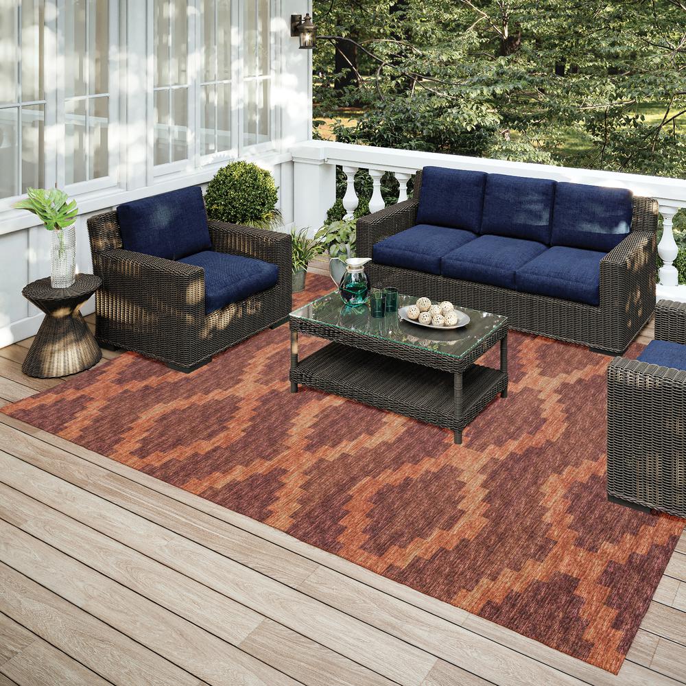 Indoor/Outdoor Sedona SN9 Spice Washable 5' x 7'6" Rug. Picture 2