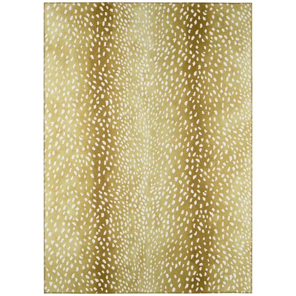 Indoor/Outdoor Mali ML3 Gold Washable 5' x 7'6" Rug. Picture 1