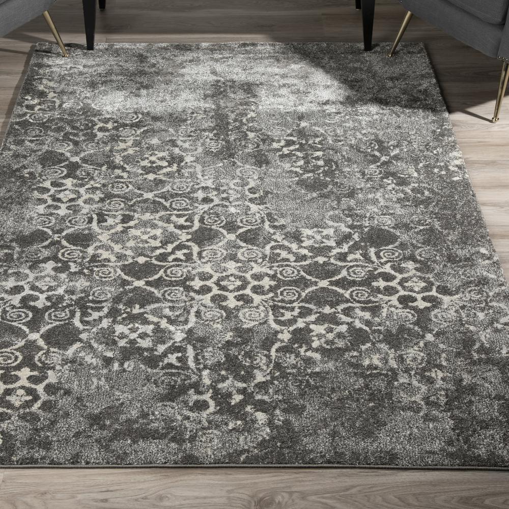 Wellington 38 Pewter 5'3"X7'7", Area Rug. Picture 1