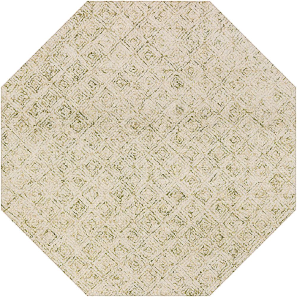 Zoe ZZ1 Lime 4' x 4' Octagon Rug. Picture 1