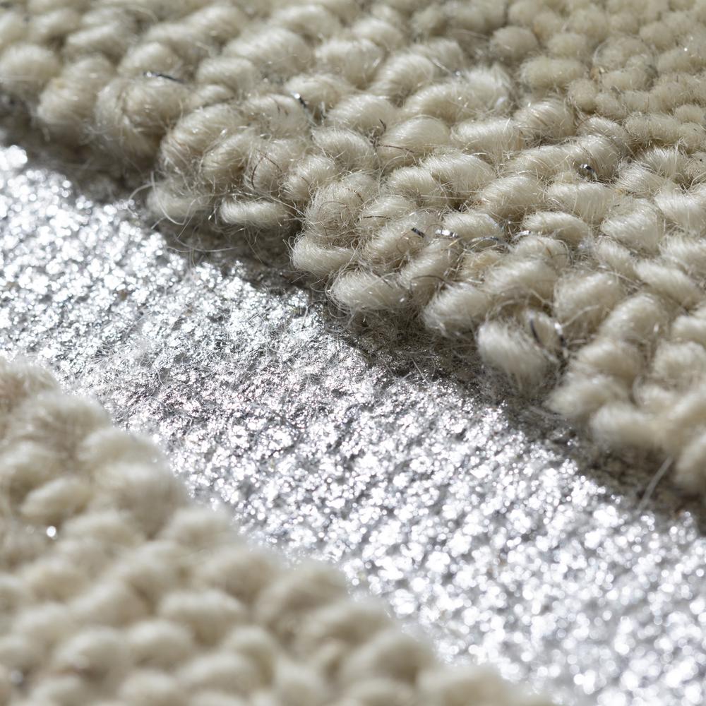 Addison Dazzle Modern Hand Spun Champagne Wool and Metallic 2’3" x 7’6" Runner Rug. Picture 7