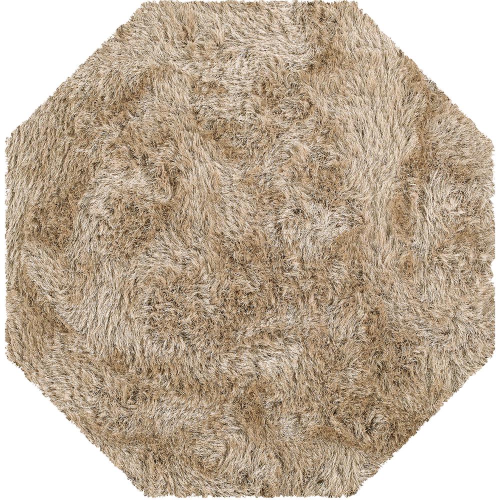Impact IA100 Beige 4' x 4' Octagon Rug. Picture 1