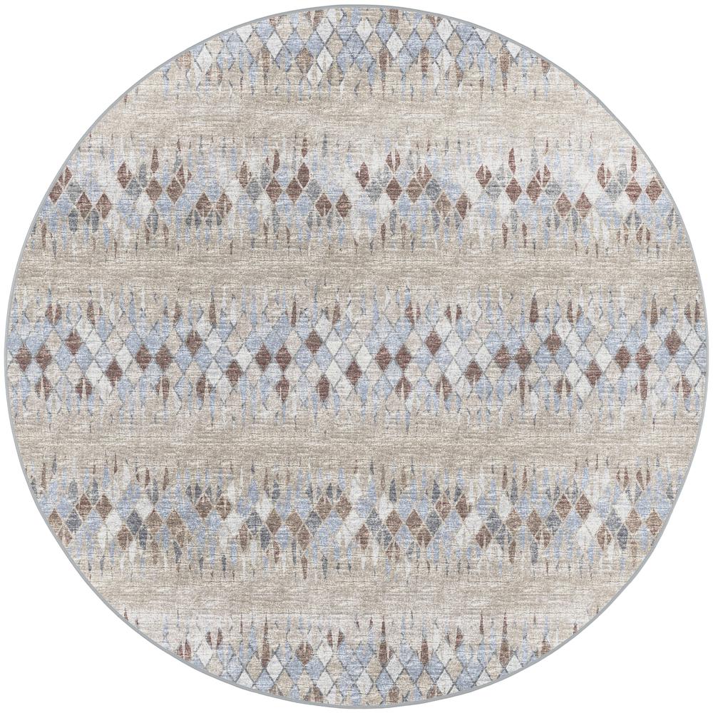 Winslow WL5 Taupe 6' x 6' Round Rug. Picture 1