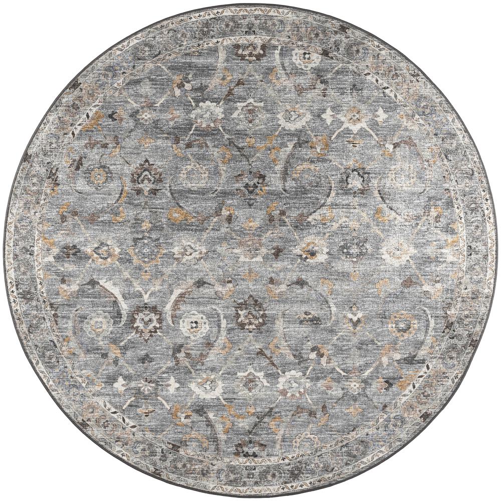 Jericho JC4 Silver 6' x 6' Round Rug. Picture 1