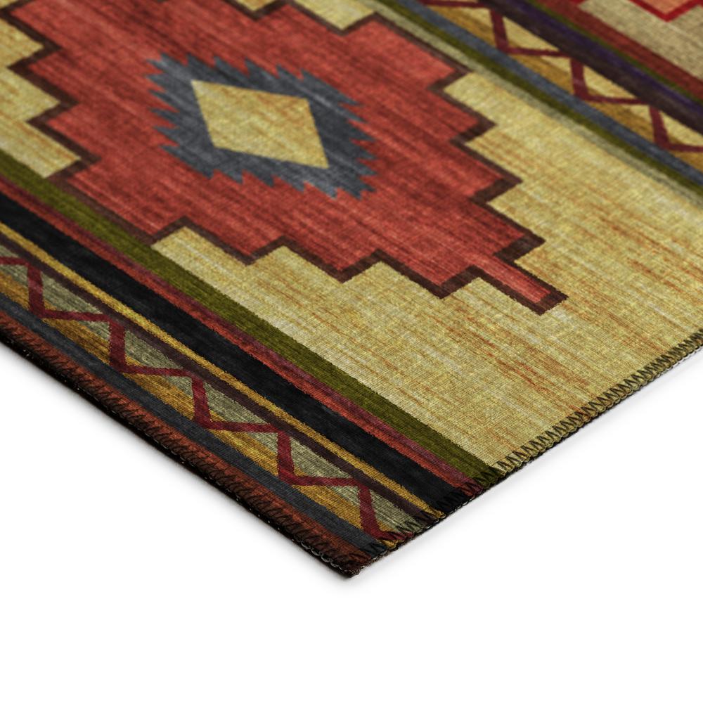 Indoor/Outdoor Sonora ASO31 Paprika Washable 2'3" x 7'6" Runner Rug. Picture 4