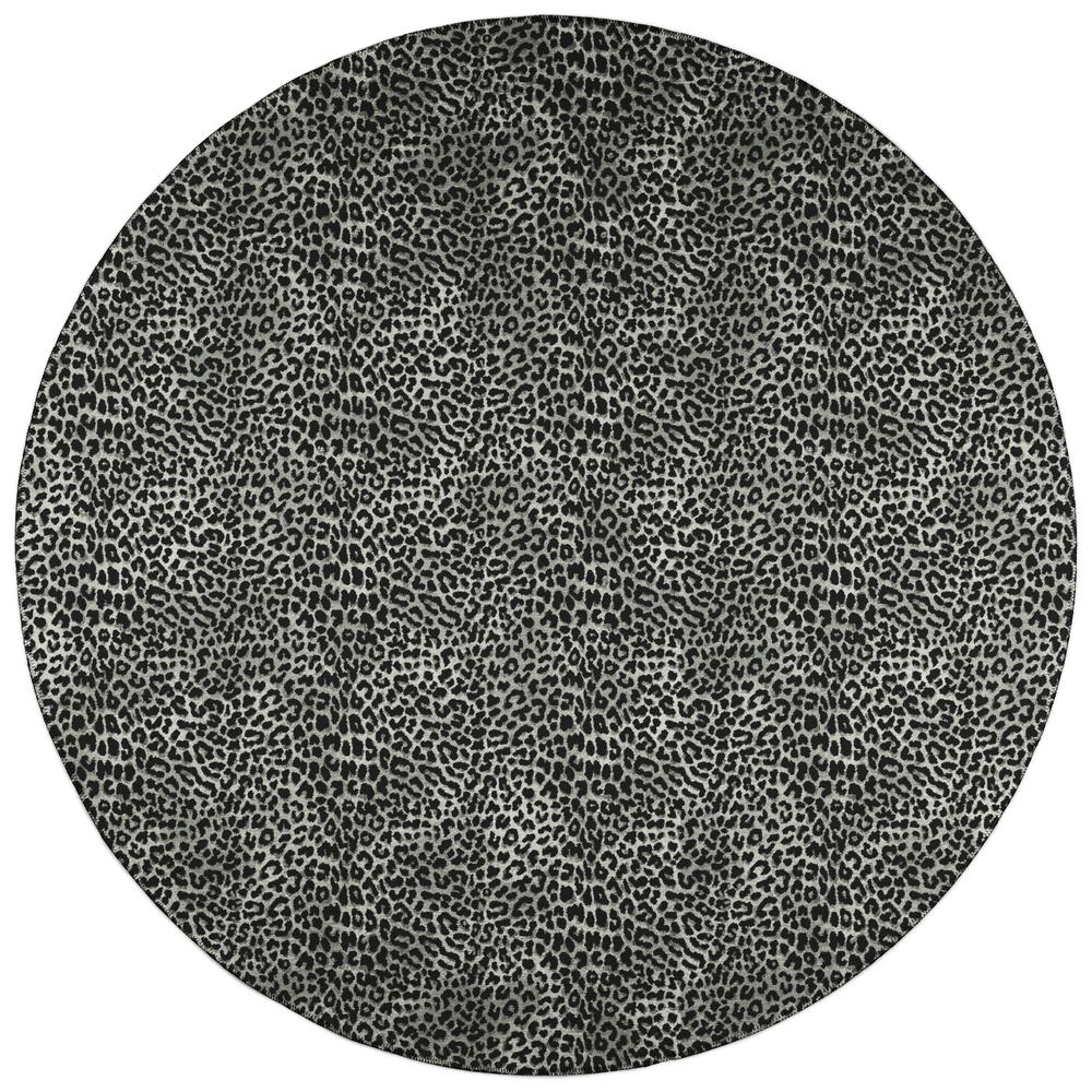 Indoor/Outdoor Mali ML2 Midnight Washable 6' x 6' Round Rug. Picture 1