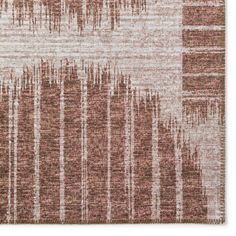 Yuma Brown Contemporary Circles 10' x 14' Area Rug Brown AYU43. Picture 2