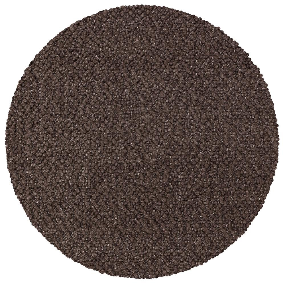 Gorbea GR1 Chocolate 4' x 4' Round Rug. Picture 1