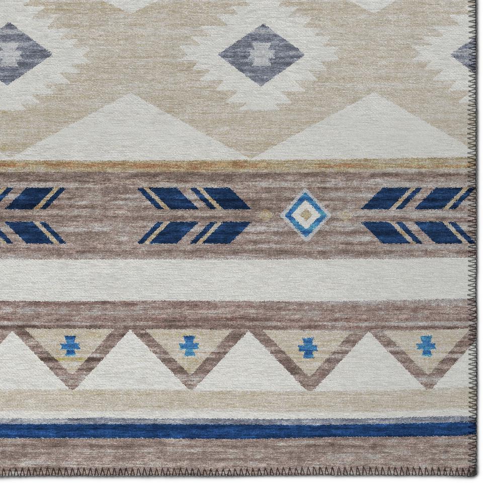 Indoor/Outdoor Sonora ASO33 Taupe Washable 2'3" x 7'6" Runner Rug. Picture 3
