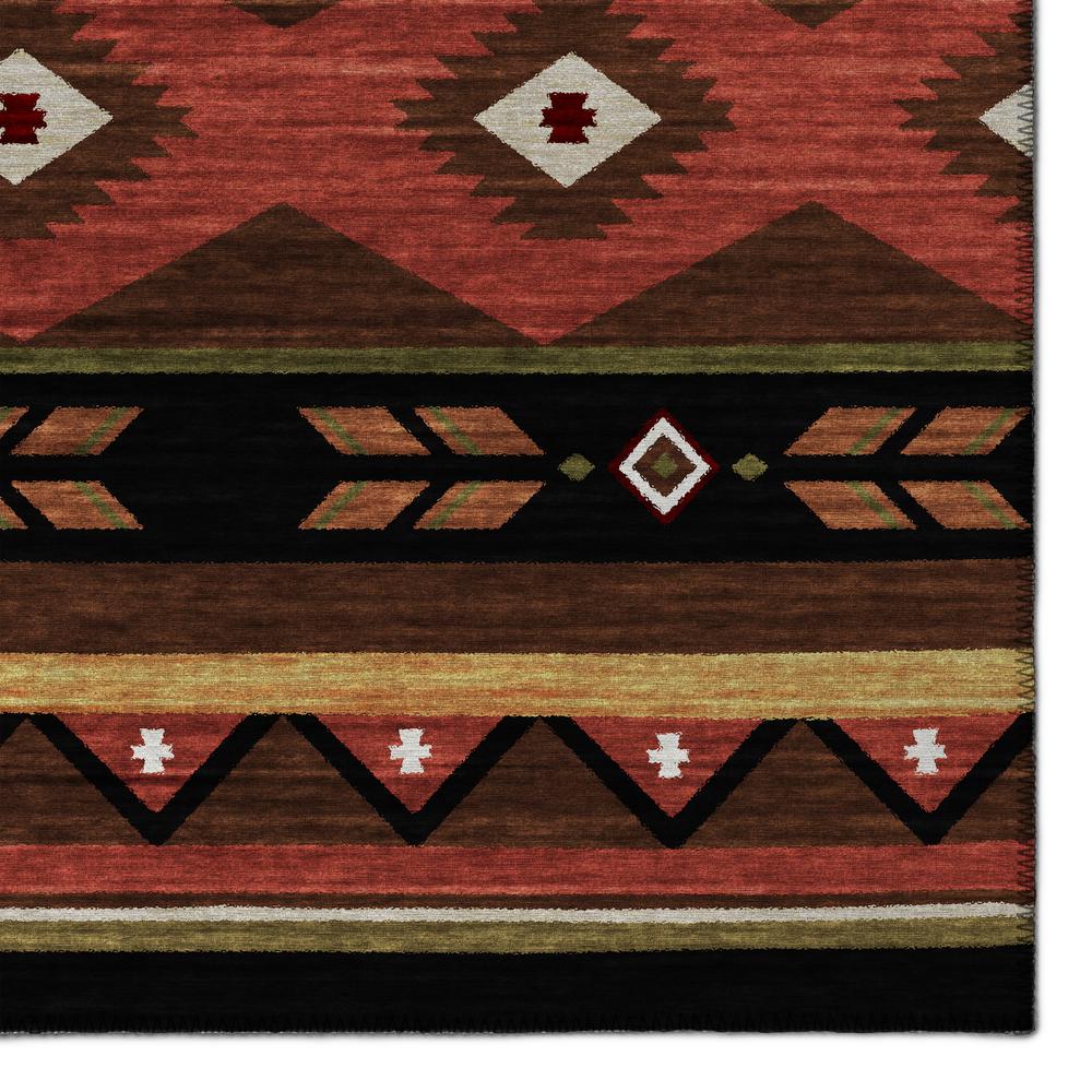 Indoor/Outdoor Sonora ASO33 Brown Washable 2'3" x 7'6" Runner Rug. Picture 3