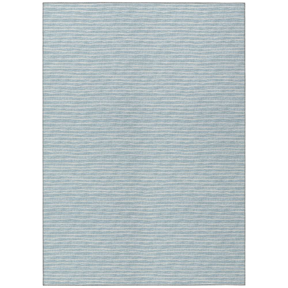 Indoor/Outdoor Laidley LA1 Sky Blue Washable 5' x 7'6" Rug. The main picture.