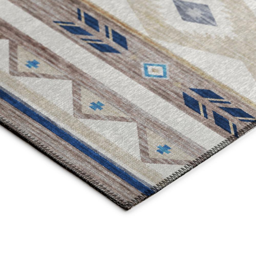 Indoor/Outdoor Sonora ASO33 Taupe Washable 2'3" x 7'6" Runner Rug. Picture 4