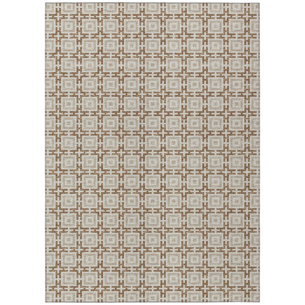 Indoor/Outdoor Marlo MO1 Taupe Washable 2'3" x 12' Rug. Picture 1