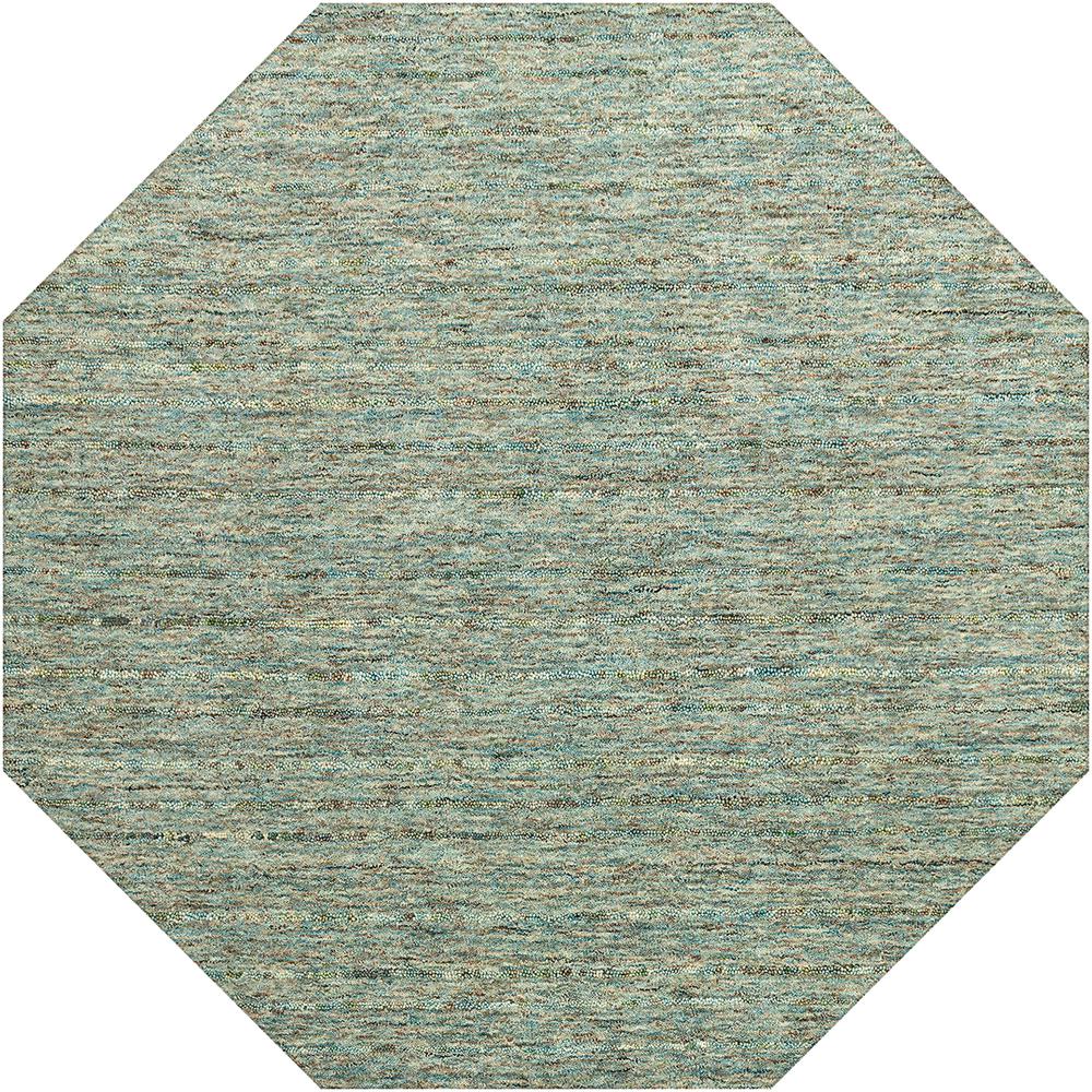 Reya RY7 Turquoise 4' x 4' Octagon Rug. Picture 1
