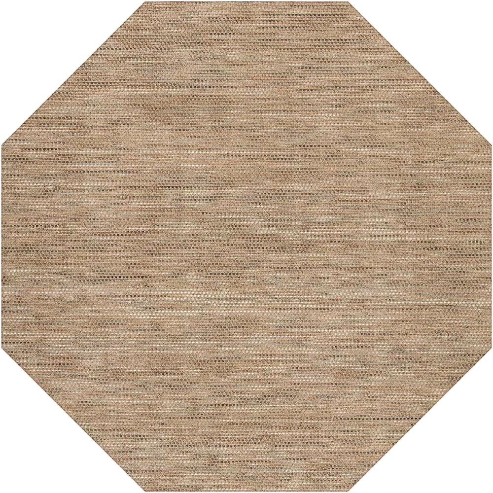 Zion ZN1 Brown 4' x 4' Octagon Rug. Picture 1