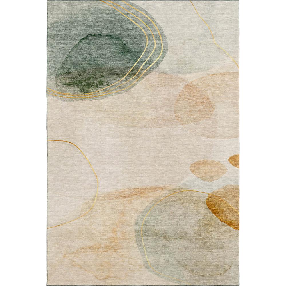 Luxury Washable Odyssey OY16 Beige 3' x 5' Rug. Picture 1