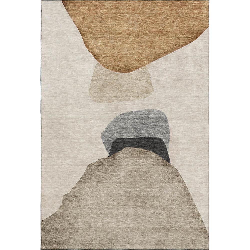 Luxury Washable Odyssey OY17 Taupe 3' x 5' Rug. Picture 1