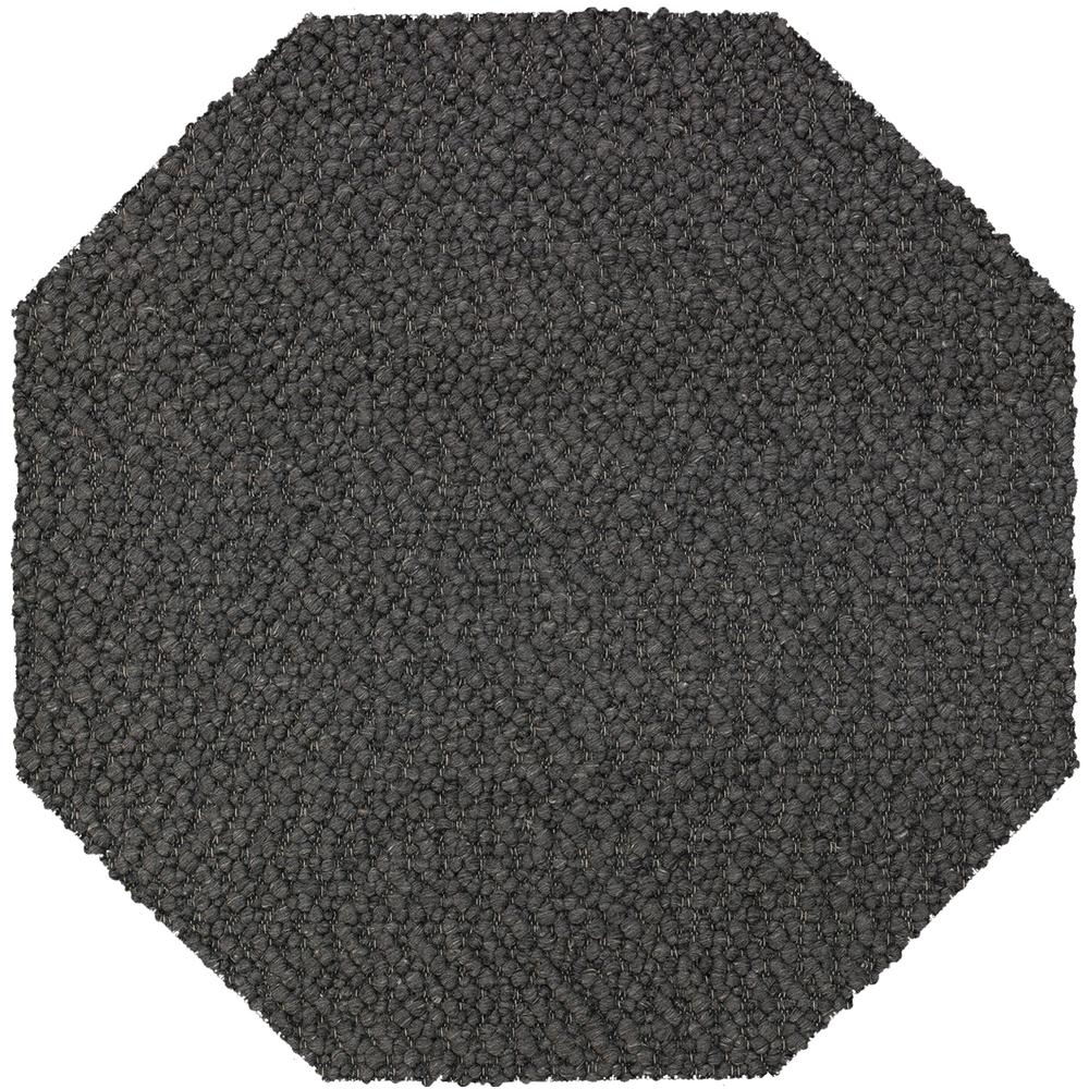 Gorbea GR1 Charcoal 4' x 4' Octagon Rug. Picture 1
