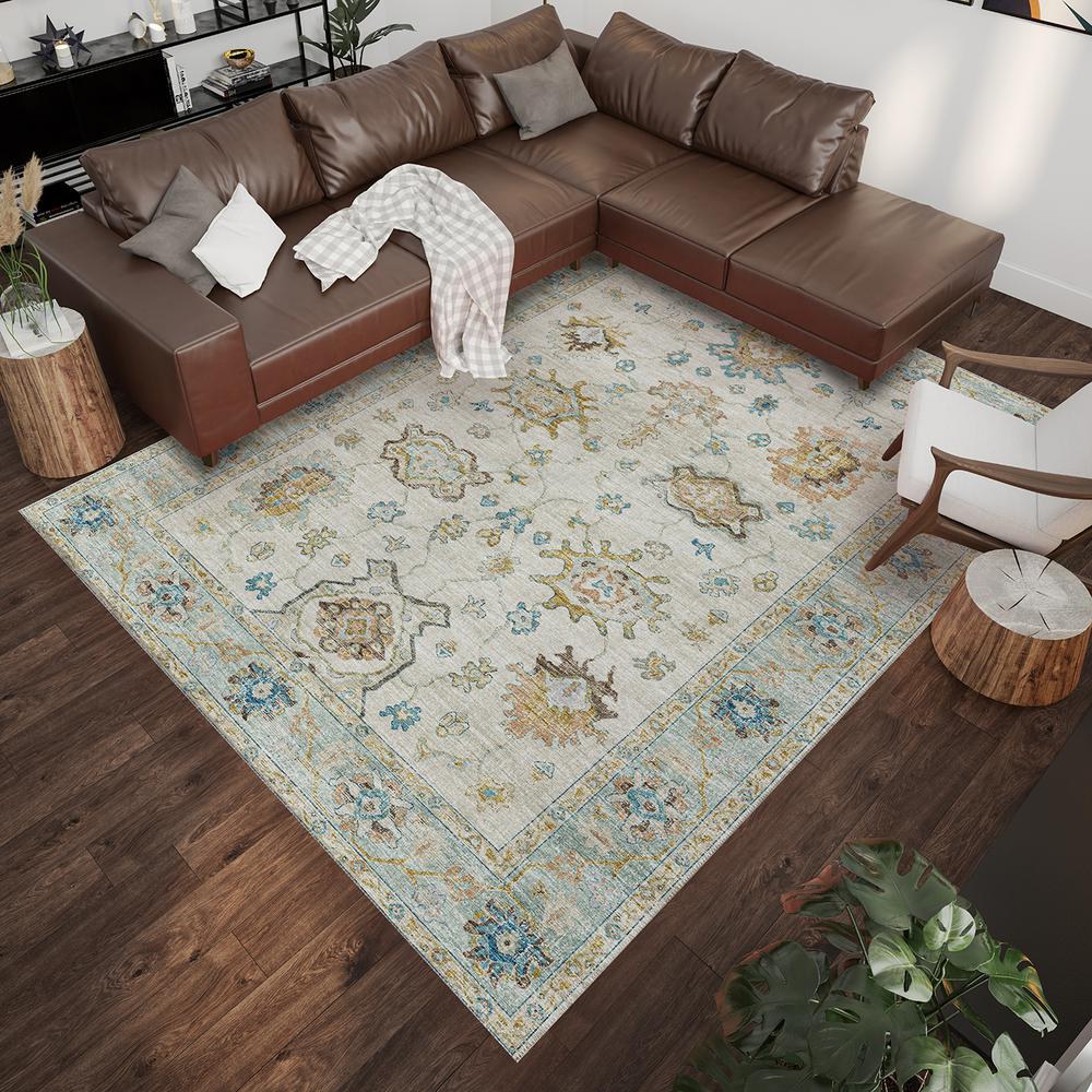 Indoor/Outdoor Marbella MB6 Ivory Washable 8' x 10' Rug. Picture 2