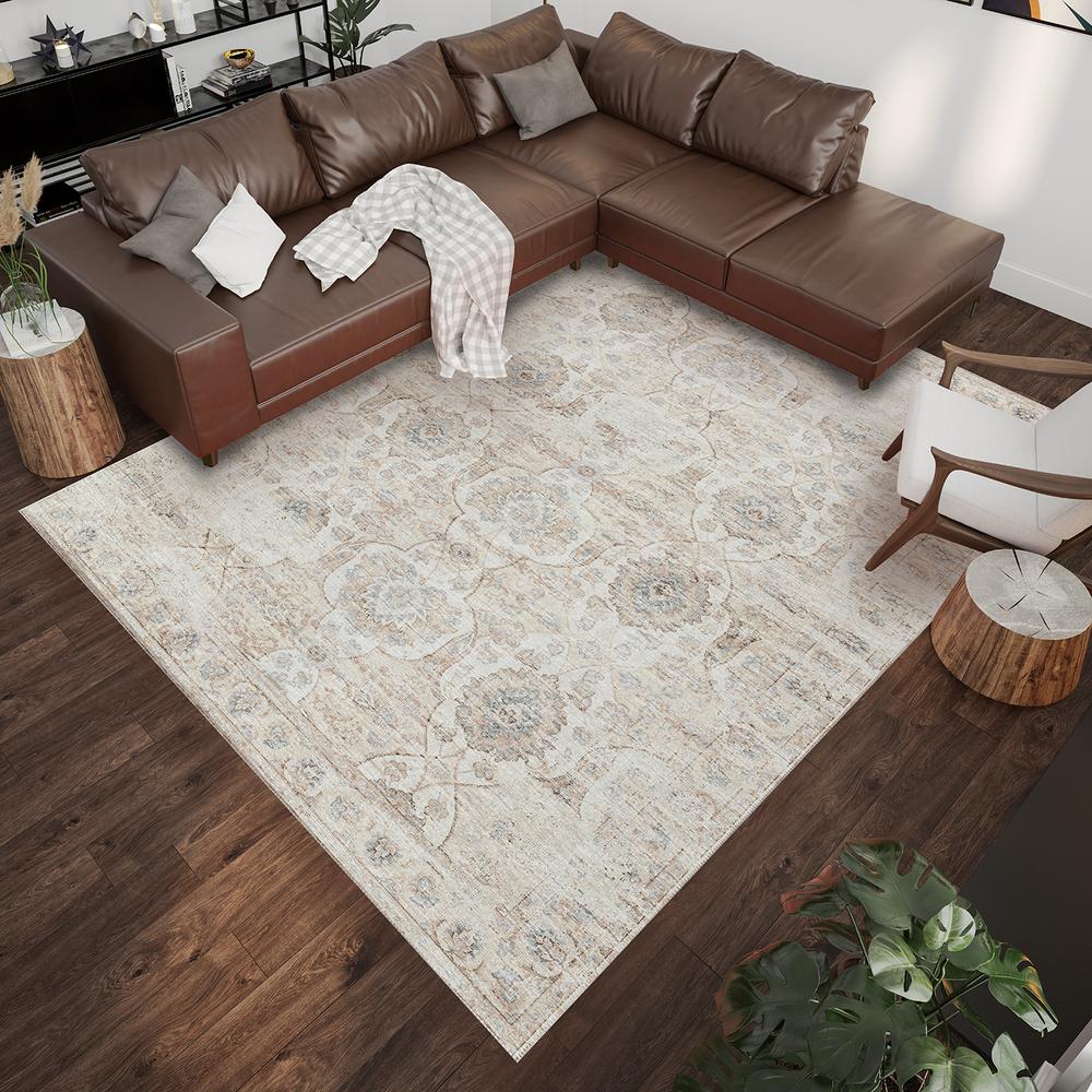 Indoor/Outdoor Marbella MB5 Ivory Washable 8' x 10' Rug. Picture 2