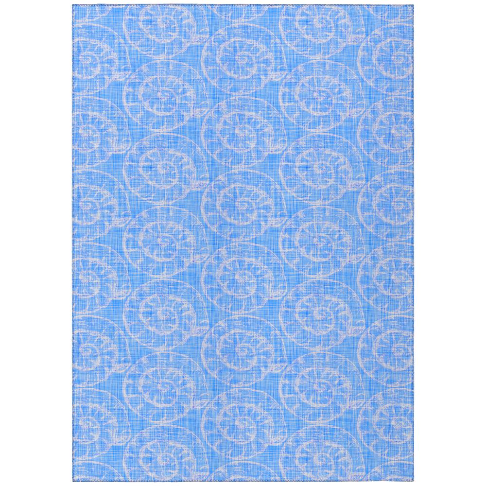 Indoor/Outdoor Surfside ASR41 Blue Washable 5' x 7'6" Rug. The main picture.