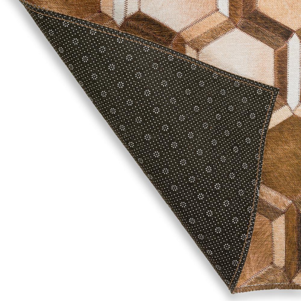 Laredo Brown Animal Patchwork 10' x 14' Area Rug Brown ALR31. Picture 4