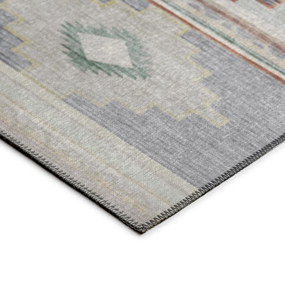 Indoor/Outdoor Sonora ASO31 Gray Washable 2'3" x 7'6" Runner Rug. Picture 4