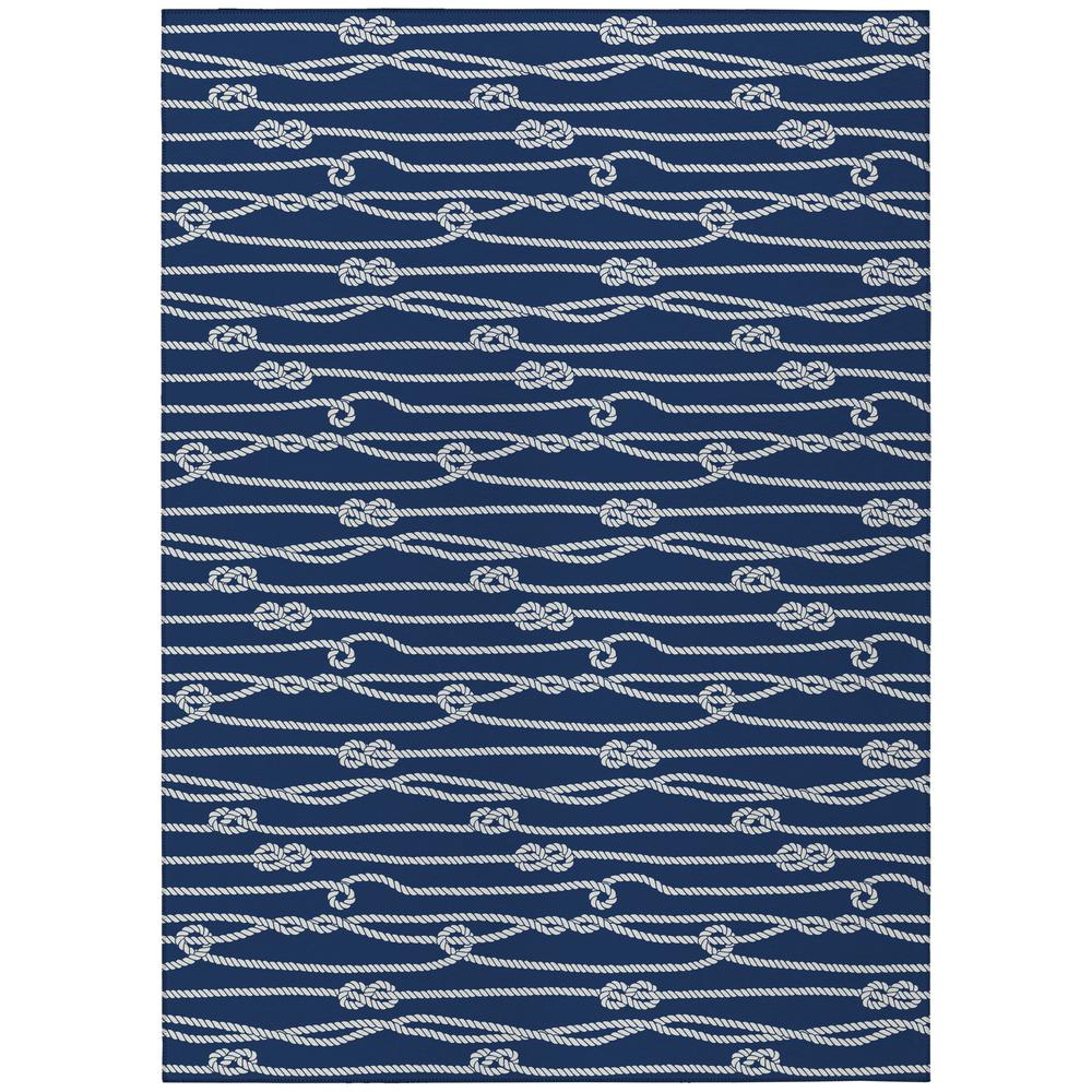 Indoor/Outdoor Harpswell AHP37 Blue Washable 5' x 7'6" Rug. Picture 1