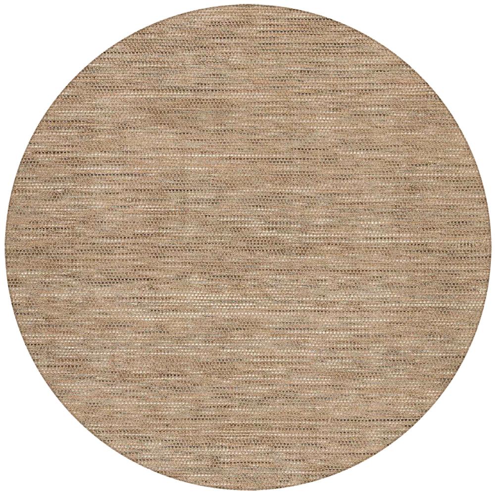 Zion ZN1 Chocolate 4' x 4' Round Rug. Picture 1