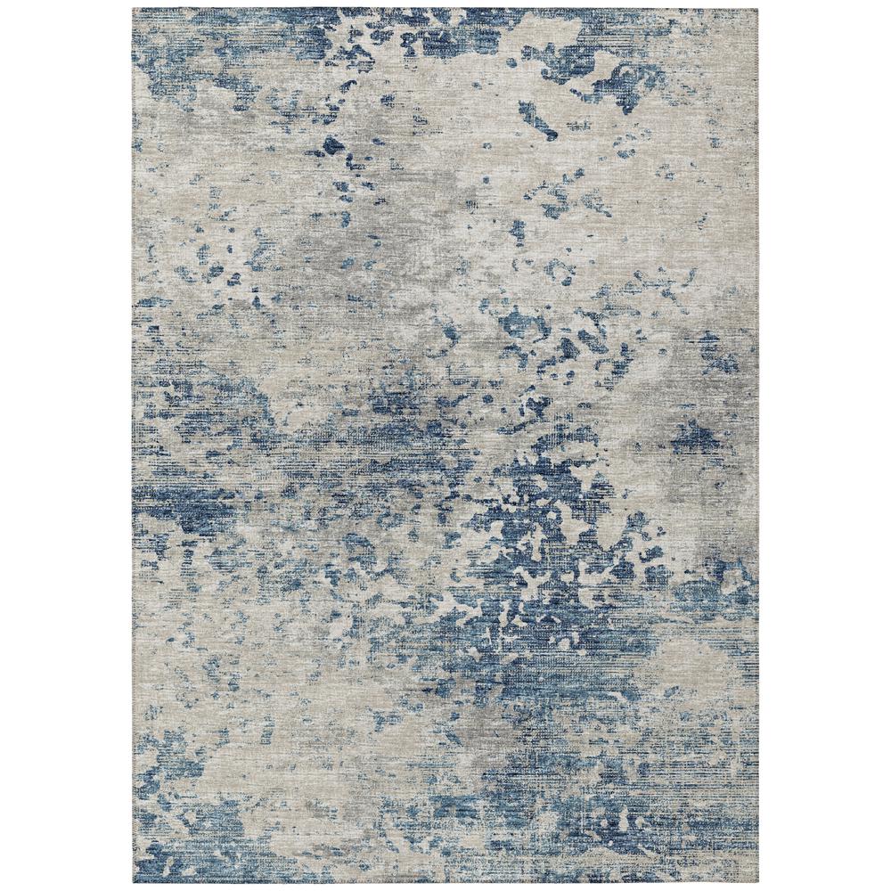 Indoor/Outdoor Accord AAC35 Blue Washable 5' x 7'6" Rug. Picture 1